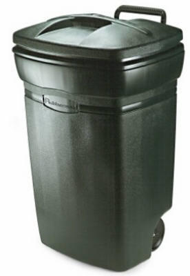 45 gallon green trash barrel