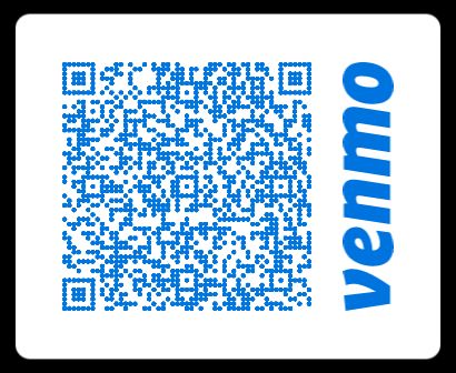 Venmo QR code — scan to donate